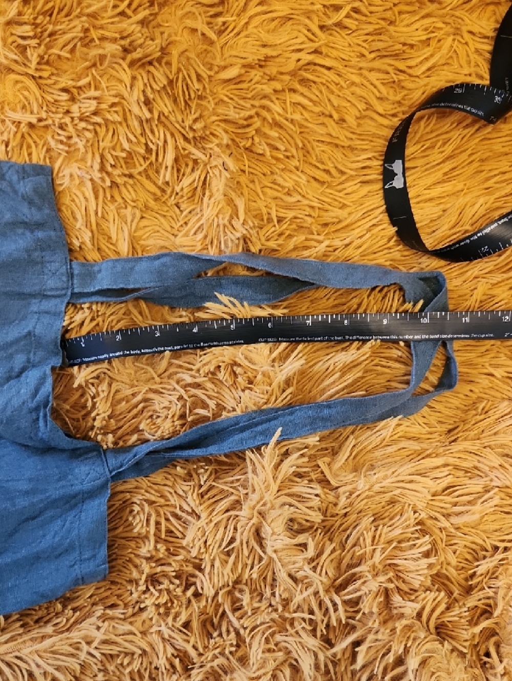 Simple Linen Blue Tote Bag FINAL PRICE - Picture 4 of 7